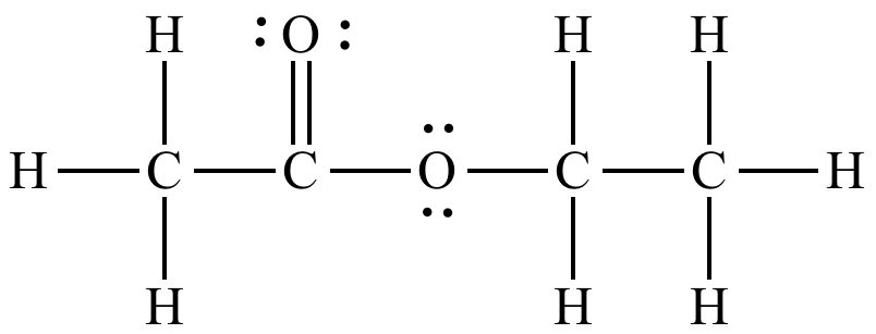 ethyl acetate lewis structure