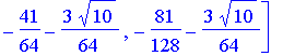 W8 := matrix([[49/512*2^(1/2)+3/256*5^(1/2), 89/1024*2^(1/2)+3/256*5^(1/2), 9/512*2^(1/2)+1/256*5^(1/2), 9/1024*2^(1/2)-1/256*5^(1/2), -31/512*2^(1/2)+3/256*5^(1/2), -71/1024*2^(1/2)+3/256*5^(1/2), 9/5...